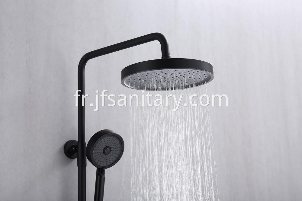 Irregular Shape Shower Mixer With Overhead Handheld Shower